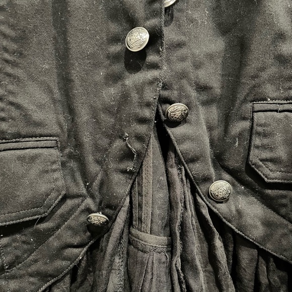 JOLT, WOMEN'S BLACK MILITARY STYLE STEAMPUNK JACKET, SIZE L - Picture 4 of 8
